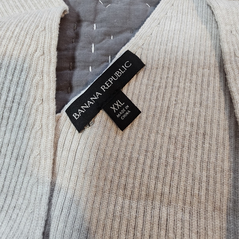 Banana Republic Beige Ribbed Knit Dress Size XXL - Picture 5 of 8